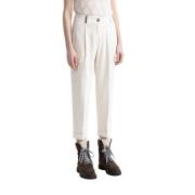 Peserico Bomull gabardin cargobyxor White, Dam