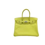 Hermès Vintage Pre-owned Laeder handvskor Yellow, Dam