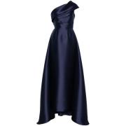 Solace London Alba One Shoulder Gown Blue, Dam