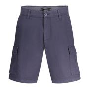 Guess Blå Bermuda Shorts med Logo Blue, Herr