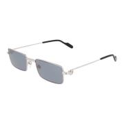 Cartier Rektangulära metall solglasögon Gray, Unisex