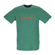 Carhartt Wip Script Tee Bonsai/brick T-shirt Green, Herr