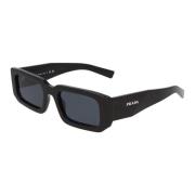 Prada Modernt Oregelbundet Solglasögon Black, Unisex