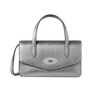 Mulberry Darley Top Handle Metallic Väska Gray, Dam