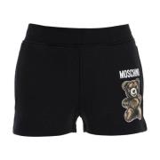 Moschino Teddy Bear Sports Shorts Black, Dam