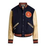 Polo Ralph Lauren Vintage Varsity-inspirerad Läderulljacka Multicolor,...