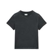 Courrèges Logo-dekorerad T-shirt Gray, Dam