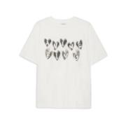 Anine Bing Hjärttryck Vit T-shirt White, Dam