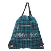 Jimmy Choo Pre-owned Pre-owned Canvas ryggsckar Green, Dam