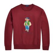 Polo Ralph Lauren Varsity Bear Sweatshirt Red Carpet Red, Herr