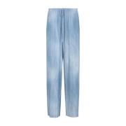 Ermanno Scervino Tryckta Wide Leg Jeans Blue, Dam