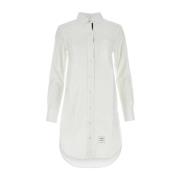 Thom Browne Vit Oxford Skjortklänning White, Dam