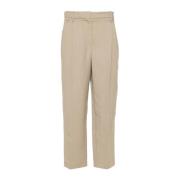 Brunello Cucinelli Beige Stiliga Dambyxor Beige, Dam