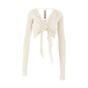 Rick Owens Stiliga Sweaters Kollektion Beige, Dam