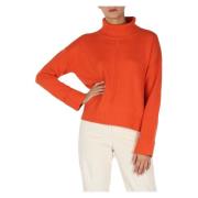 Pennyblack Hög hals tröja i ull och cashmere Orange, Dam