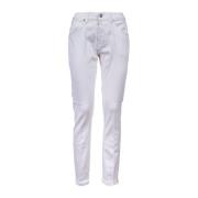 Dondup Stiliga Slim-fit Jeans Uppgradering White, Herr