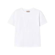 Twinset Broderad Oval T-shirt White, Dam