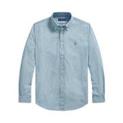 Polo Ralph Lauren Herr Chambray Denim Skjorta Blue, Herr