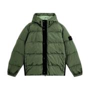 Stone Island Huvjacka i vattenavvisande nylonmetall Green, Herr