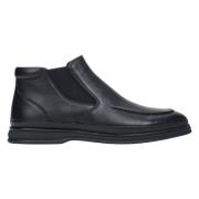 Estro Herr Svarta Slip-On Chelsea Boots tillverkade av Äkta Läder Blac...