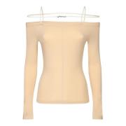 Jacquemus Vita T-shirts & Polos Aw24 Beige, Dam