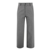 Brunello Cucinelli Grå Ullblandning Wide Leg Byxor Gray, Dam