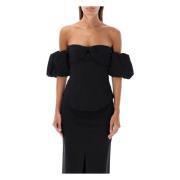 Isabel Marant Svart Off-Shoulder Båge Topp Black, Dam