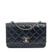 Chanel Vintage Pre-owned Laeder chanel-vskor Gray, Dam