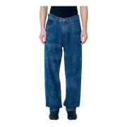 Vivienne Westwood Baggy Jeans med Grafiskt Motiv Blue, Herr