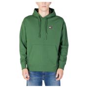 Tommy Jeans Hoodie med Badge Green, Herr