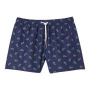 Lacoste Mörkblå Badshorts Mh7188 Blue, Herr