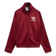 Adidas Burgundy Track Jacket med Side Print Purple, Dam