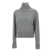 Fabiana Filippi Kashmir Turtleneck Tröja med Paljetter Gray, Dam