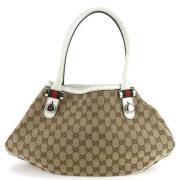 Gucci Vintage Pre-owned Canvas axelremsvskor White, Dam