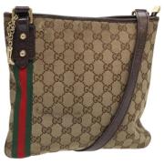 Gucci Vintage Pre-owned Canvas gucci-vskor Beige, Dam