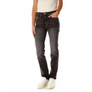 Denham Slim Fit Mid Waist Jeans Gray, Herr