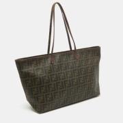 Fendi Vintage Pre-owned Belagd canvas totevskor Brown, Dam