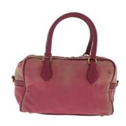 Prada Vintage Pre-owned Nylon handvskor Pink, Dam