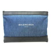 Balenciaga Vintage Pre-owned Canvas kuvertvskor Blue, Herr