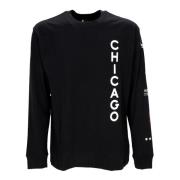 Nike Chicago Bulls Långärmad T-shirt Black, Herr