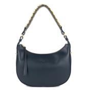 Lancaster Aria Läder Hobo Väska Blue, Dam