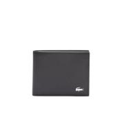 Lacoste Slim Billfold Läder Plånbok Black, Unisex