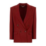 Stella McCartney Burgundy ullkavaj Red, Dam