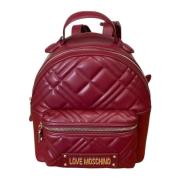 Love Moschino Quiltad Damryggsäck av Moschino Red, Dam