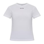 Alaïa T-shirt med logotyp White, Dam