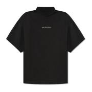 Balenciaga T-shirt med logotyp Black, Dam