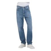 Replay Klassiska Straight Fit Denim Jeans Blue, Herr