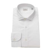 Bagutta Slim Fit Fransk Krage Skjorta White, Herr