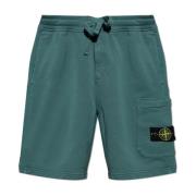 Stone Island Shorts med logotyp Green, Herr