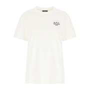 A.p.c. Avslappnad Bomull T-shirt White, Dam